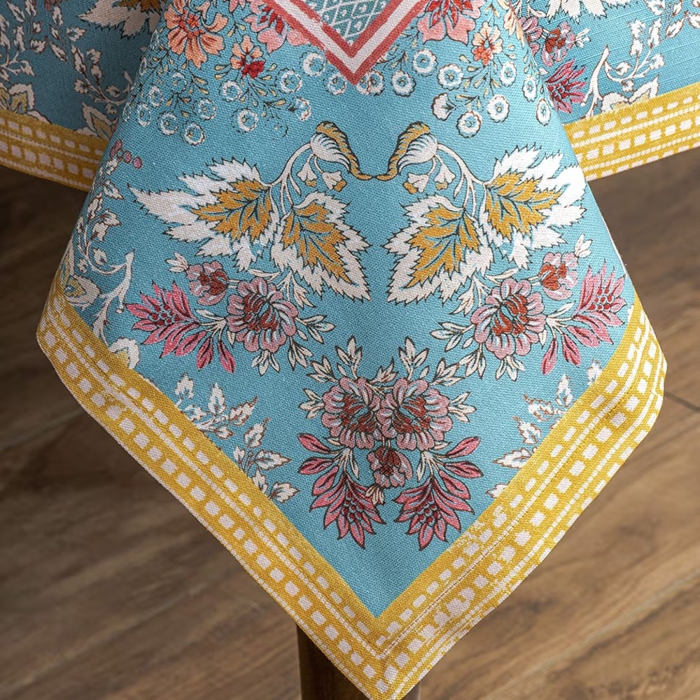 Maison d' Hermine Table Cloth Rectangle Table 100% Cotton 54 x 72” Marquise - Picture 2 of 10